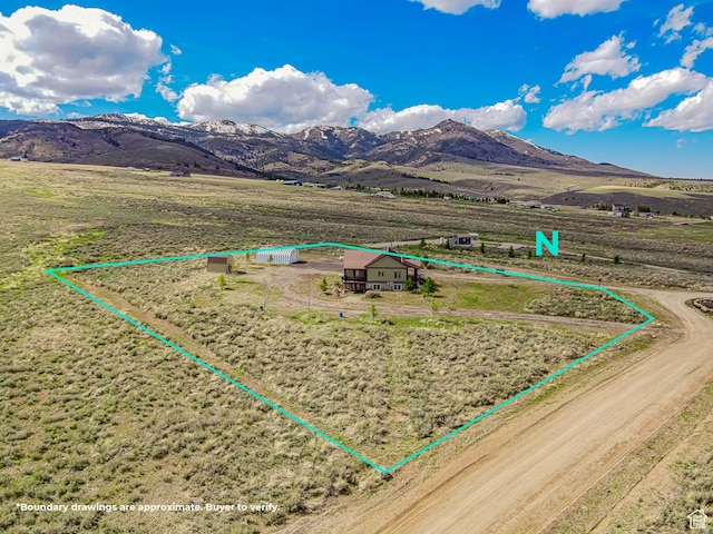 property view of mountains featuring a rural view