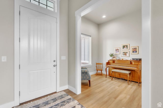 1153 E 2850 N, North Ogden, UT 84414 - foyer with recessed lighting, light wood-style floors, and baseboards