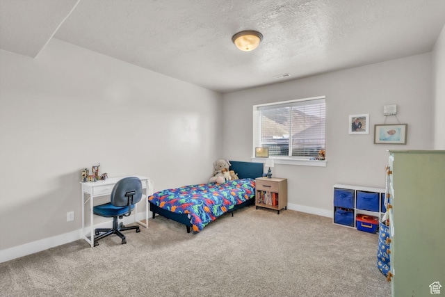 1153 E 2850 N, North Ogden, UT 84414 - bedroom with visible vents, baseboards, carpet floors, and a textured ceiling