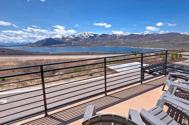801 E Klaim Dr N, Hideout, UT 84036 - balcony featuring a water and mountain view