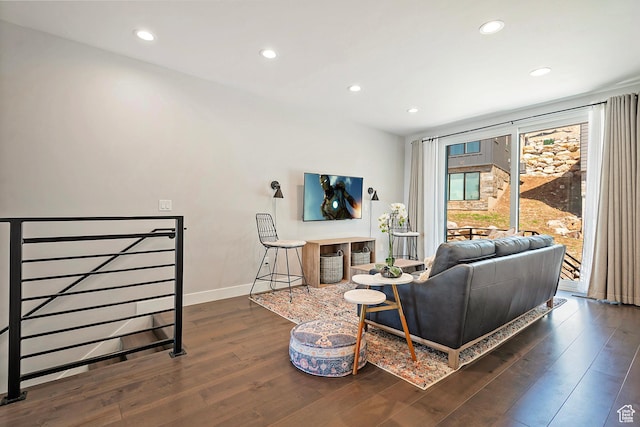 801 E Klaim Dr N, Hideout, UT 84036 - living area featuring wood finished floors, recessed lighting, and baseboards