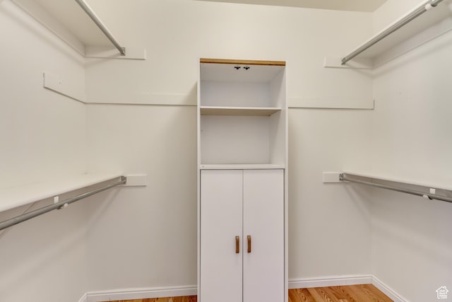 spacious closet with light wood-style floors
