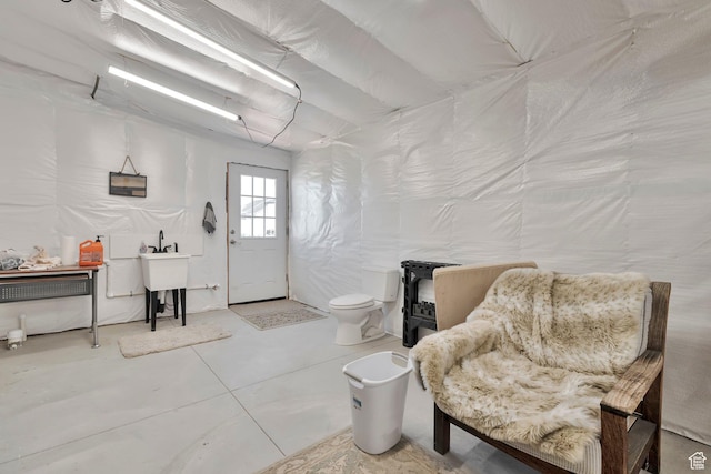 interior space with concrete flooring