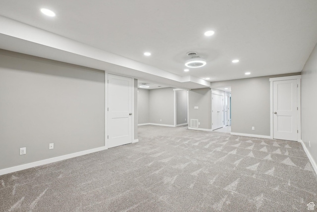 107 Country Club Dr, Stansbury Park, UT 84074 - finished below grade area with recessed lighting, carpet, and baseboards