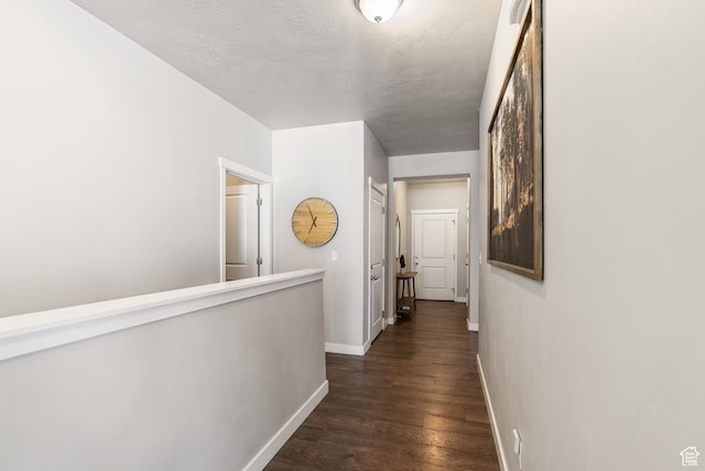 2212 W Autumn Dr S, Mapleton, UT 84664 - hall featuring baseboards, dark wood finished floors, and a textured ceiling