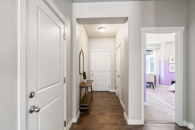2212 W Autumn Dr S, Mapleton, UT 84664 - corridor featuring baseboards and dark wood finished floors