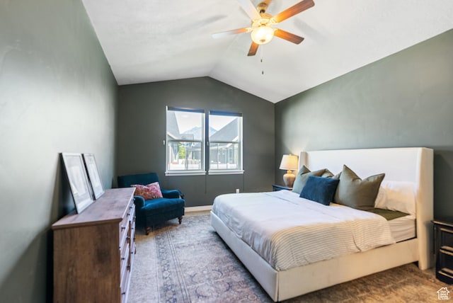 2212 W Autumn Dr S, Mapleton, UT 84664 - bedroom featuring lofted ceiling, ceiling fan, and carpet floors