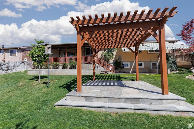 9128 S Terri Lynn Dr Unit 147, Sandy, UT 84094 - view of yard featuring a pergola and a patio area