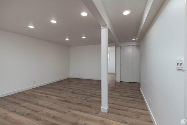 9128 S Terri Lynn Dr Unit 147, Sandy, UT 84094 - finished basement with recessed lighting, baseboards, and wood finished floors