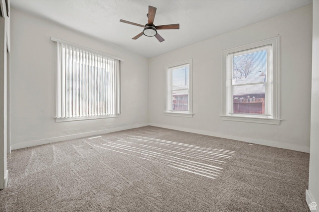 204 S 500 E, Ogden, UT 84404 - empty room featuring ceiling fan, baseboards, and carpet