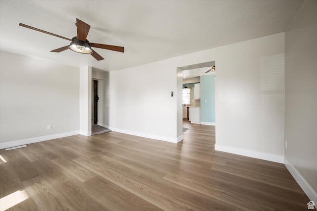 204 S 500 E, Ogden, UT 84404 - spare room with baseboards, wood finished floors, and ceiling fan