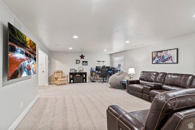 1795 N 4475 W, Plain City, UT 84404 - carpeted living area with recessed lighting and baseboards