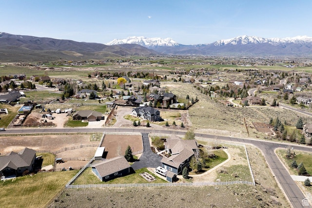 1621 S 4800 E, Heber City, UT 84032 - aerial view of property and surrounding area with a mountainous background and nearby suburban area