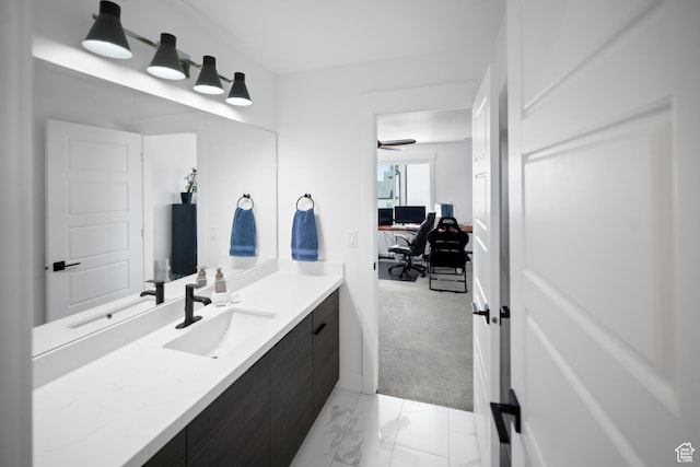 2848 S Preening Way, Saratoga Springs, UT 84045 - bathroom featuring vanity and marble finish flooring
