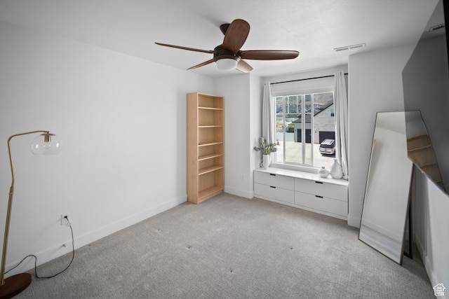 2848 S Preening Way, Saratoga Springs, UT 84045 - unfurnished bedroom with light carpet, baseboards, and a ceiling fan
