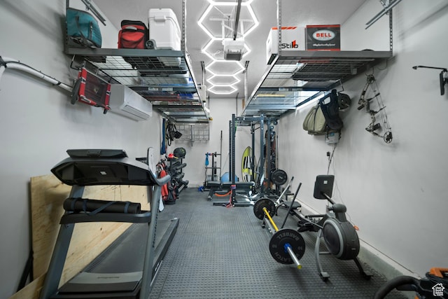 2848 S Preening Way, Saratoga Springs, UT 84045 - exercise area featuring a wall mounted air conditioner