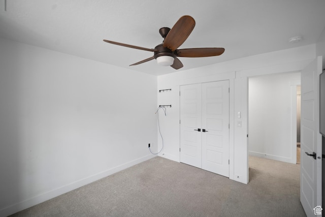 2848 S Preening Way, Saratoga Springs, UT 84045 - unfurnished bedroom with carpet floors, a closet, ceiling fan, and baseboards
