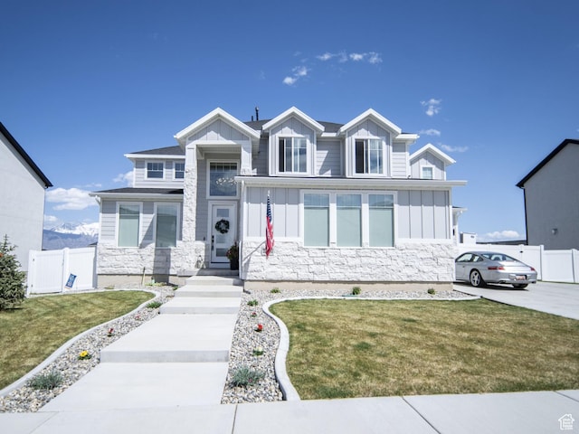 2848 S Preening Way, Saratoga Springs, UT 84045 - view of front of house with stone siding and board and batten siding
