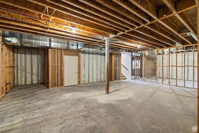 949 W Torrey Pines Dr, Richfield, UT 84701 - unfinished below grade area with stairs