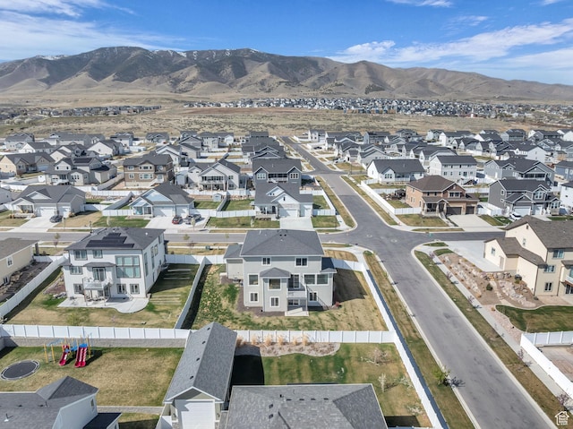 2948 S Puddle Ln, Saratoga Springs, UT 84045 - bird's eye view with a mountain view and a residential view