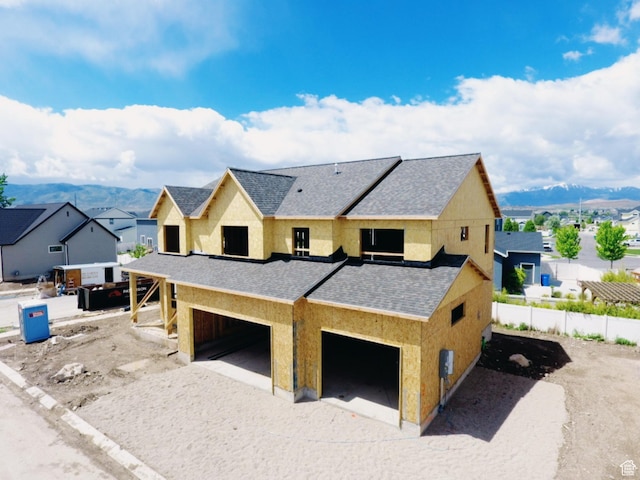 89 N 2430 W Unit 4, Lehi, UT 84043 - back of house with a garage, a residential view, roof with shingles, and stucco siding