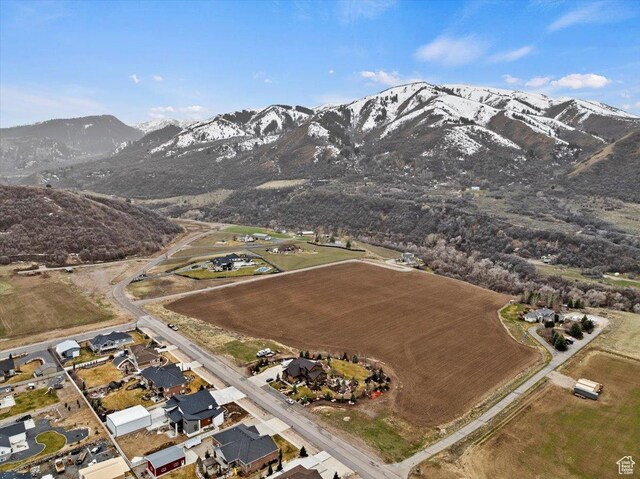 655 Wilard Peak Rd, Mantua, UT 84324 - drone / aerial view featuring a mountain view