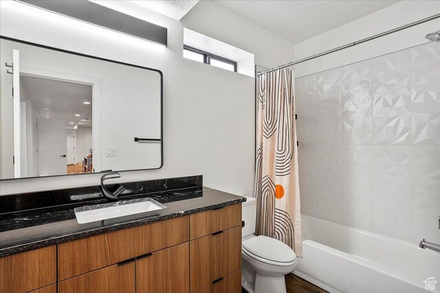 655 Wilard Peak Rd, Mantua, UT 84324 - full bath featuring shower / bath combination with curtain, vanity, and toilet