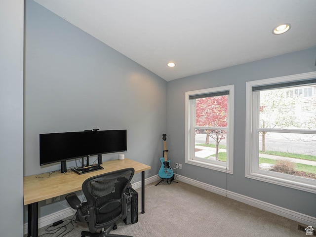 1022 E Northbonneville Dr N, Salt Lake City, UT 84103 - carpeted office space with baseboards and recessed lighting
