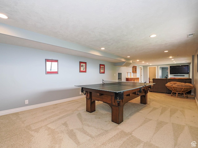 1022 E Northbonneville Dr N, Salt Lake City, UT 84103 - recreation room featuring light colored carpet, recessed lighting, and baseboards
