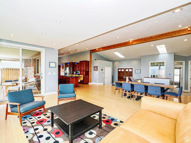 1022 E Northbonneville Dr N, Salt Lake City, UT 84103 - living area featuring recessed lighting, light wood finished floors, and baseboards