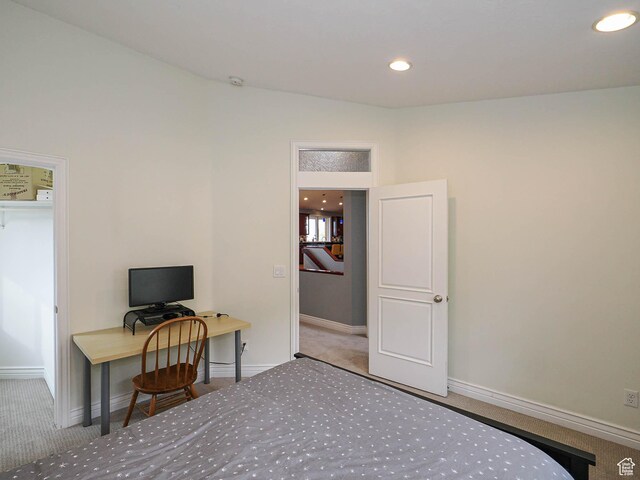 1022 E Northbonneville Dr N, Salt Lake City, UT 84103 - carpeted home office with baseboards and recessed lighting