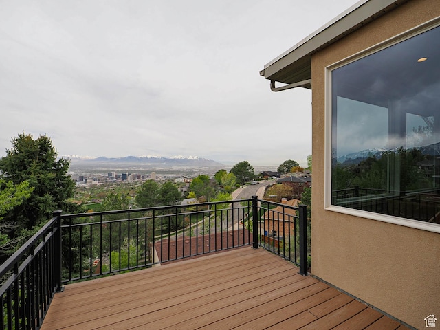 1022 E Northbonneville Dr N, Salt Lake City, UT 84103 - deck featuring a mountain view