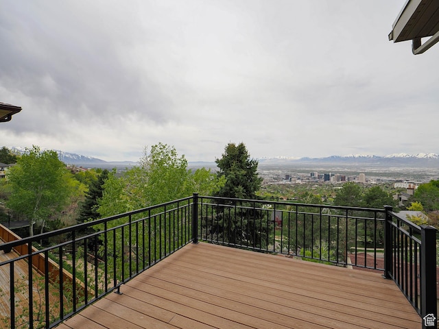 1022 E Northbonneville Dr N, Salt Lake City, UT 84103 - deck with a mountain view