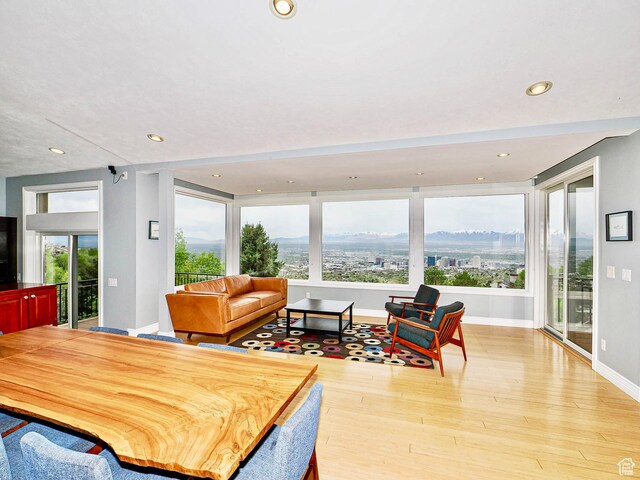 1022 E Northbonneville Dr N, Salt Lake City, UT 84103 - dining space featuring wood finished floors, recessed lighting, and baseboards