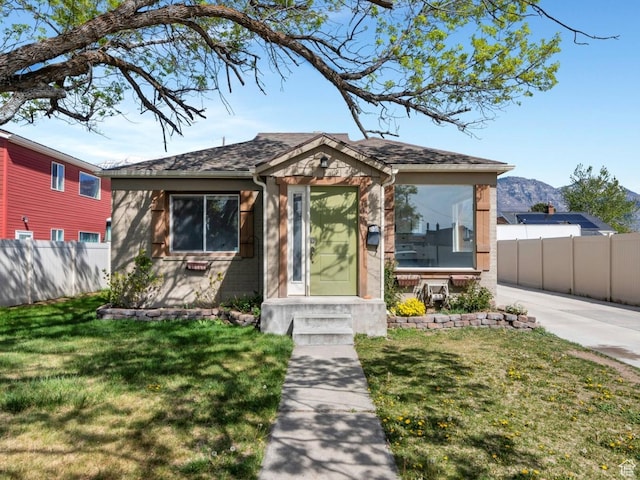 1001 S 400 E, Orem, UT 84097 - bungalow featuring fence, a front lawn, and a mountain view