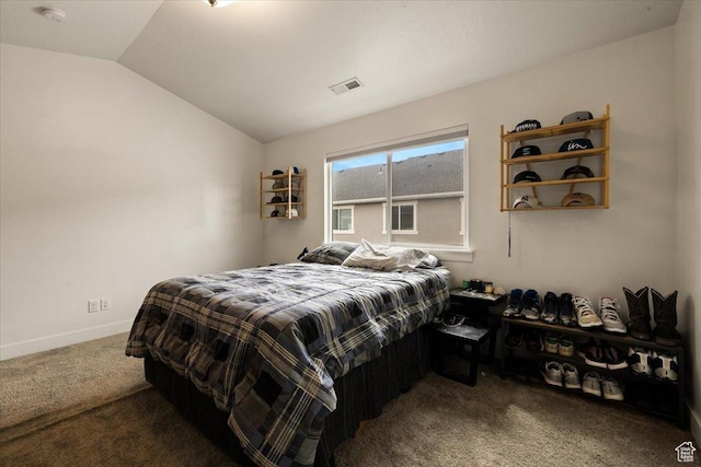269 W 590 N, Vineyard, UT 84059 - bedroom featuring vaulted ceiling, carpet, visible vents, and baseboards