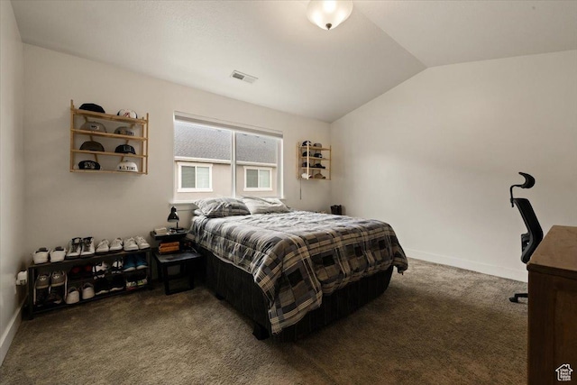 269 W 590 N, Vineyard, UT 84059 - carpeted bedroom with vaulted ceiling, visible vents, and baseboards