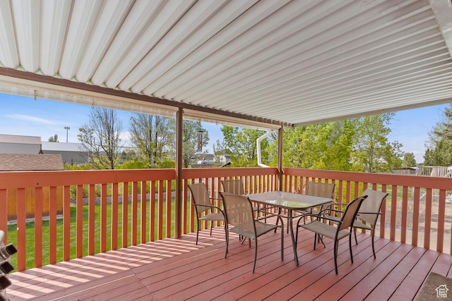 1971 N 3060 W, Clinton, UT 84015 - deck with a yard and outdoor dining space