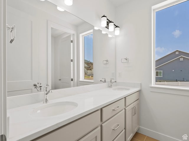 1256 W 800 S # 12, Spanish Fork, UT 84660 - bathroom with double vanity and tile patterned floors
