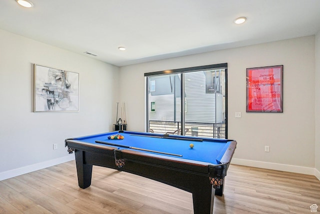 1152 Gambel Oak Way, Park City, UT 84098 - playroom featuring visible vents, pool table, and light wood-style flooring