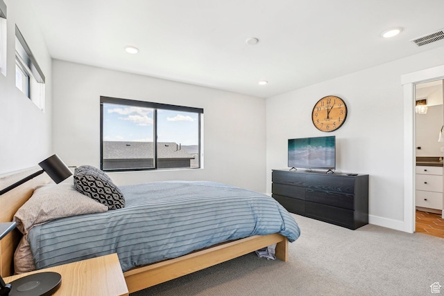 1152 Gambel Oak Way, Park City, UT 84098 - carpeted bedroom featuring baseboards, visible vents, and recessed lighting