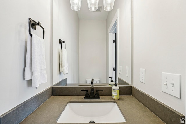 1152 Gambel Oak Way, Park City, UT 84098 - half bath with toilet, a notable chandelier, and a sink