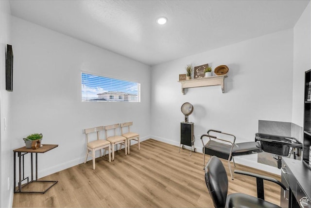 1519 E Honeycomb Dr S, St George, UT 84790 - home office with light wood-style flooring, baseboards, and recessed lighting