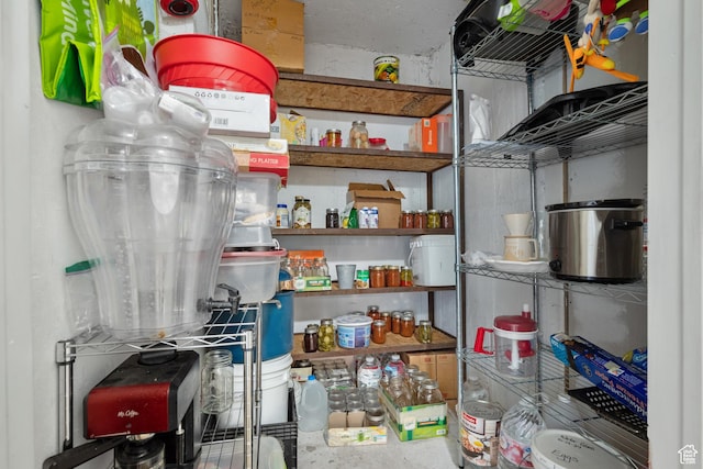 view of storage area