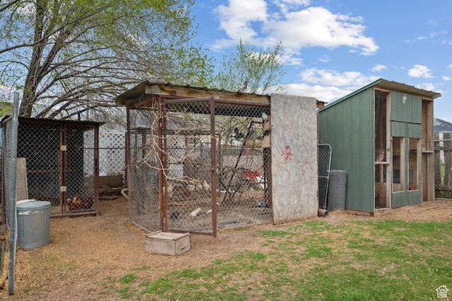 view of poultry coop