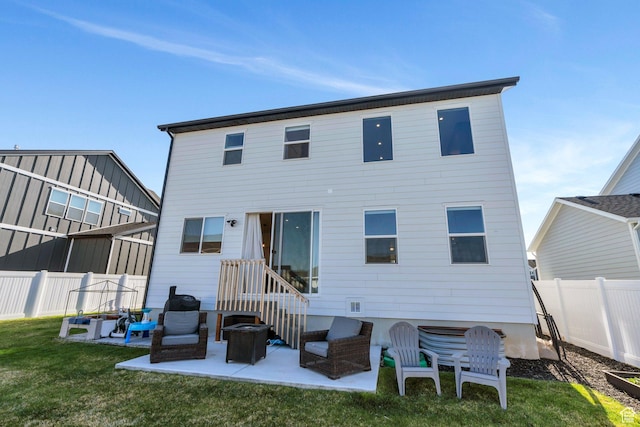 1167 S 1275 W, Clearfield, UT 84015 - rear view of house with a patio area, a fenced backyard, and a yard
