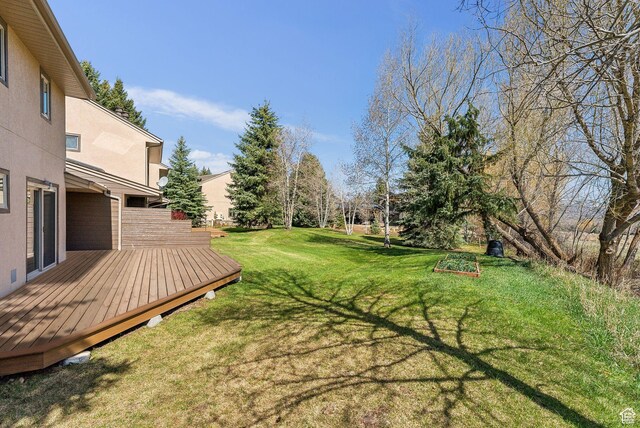 4824 N Meadow Loop Rd Unit 7, Park City, UT 84098 - view of yard featuring a wooden deck