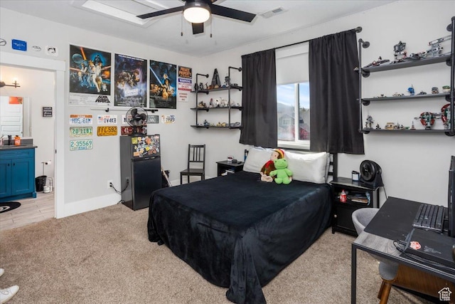 364 W Clark Cir, Farmington, UT 84025 - carpeted bedroom with a ceiling fan