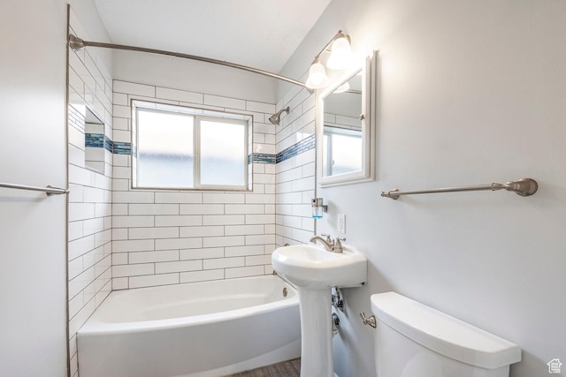1425 W Riverside Cir, Salt Lake City, UT 84116 - bathroom with bathtub / shower combination and toilet