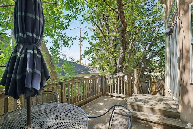 2710 Forest Spring Way, Salt Lake City, UT 84106 - wooden deck with outdoor dining space